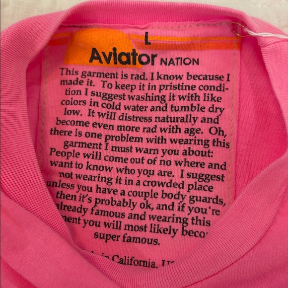 Aviator Nation Pink Tee - Picture 4 of 4
